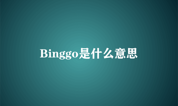 Binggo是什么意思