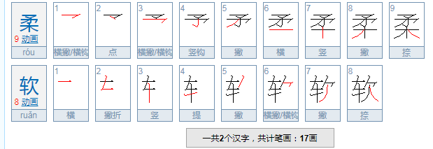 柔软的近义词