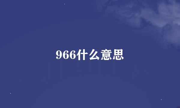 966什么意思