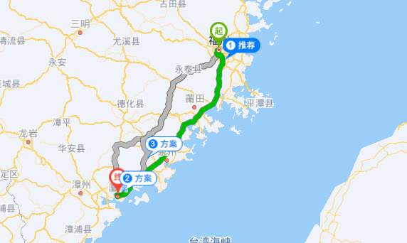 福州离厦门距离多少公里?