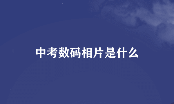 中考数码相片是什么