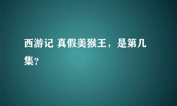 西游记 真假美猴王，是第几集？