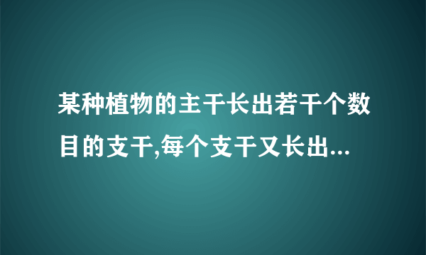 某种植物的主干长出若干个数目的支干,每个支干又长出与主干同样数目的小分支,主干,支干和小分支的总数是91