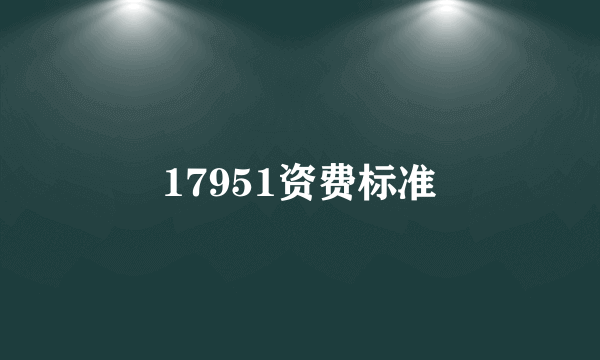 17951资费标准