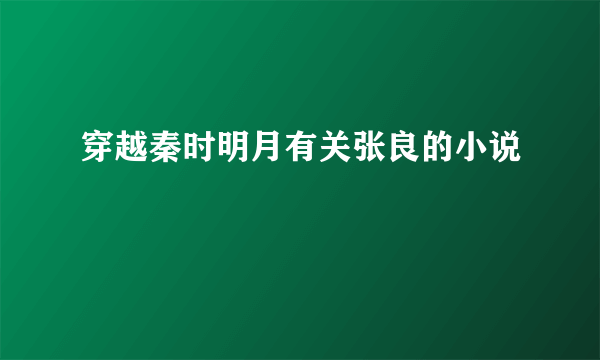 穿越秦时明月有关张良的小说