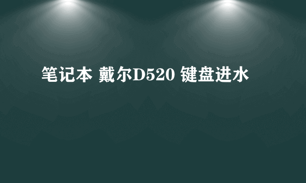 笔记本 戴尔D520 键盘进水