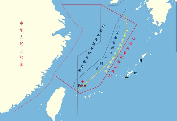 想知道: 中国防空识别区在哪？