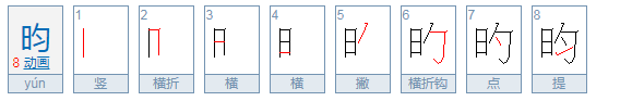 昀 字的广州话发音