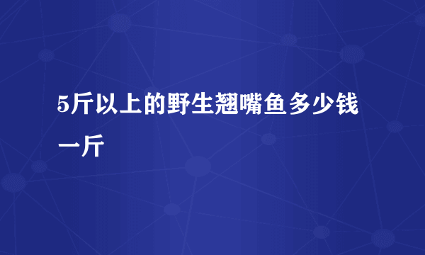 5斤以上的野生翘嘴鱼多少钱一斤