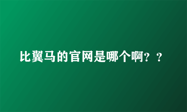 比翼马的官网是哪个啊？？