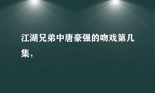 江湖兄弟中唐豪强的吻戏第几集，