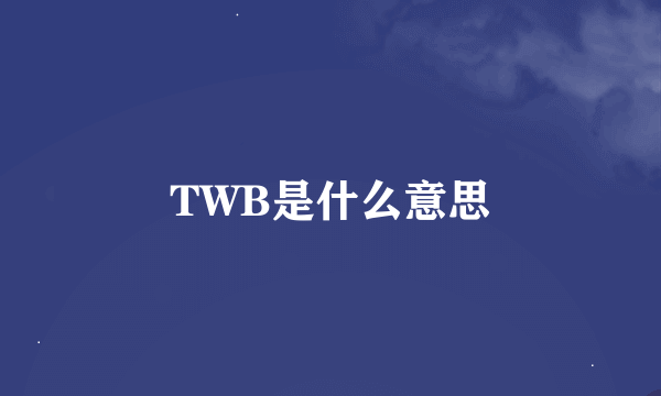 TWB是什么意思