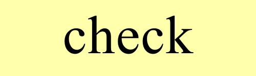 “check”是什么意思？