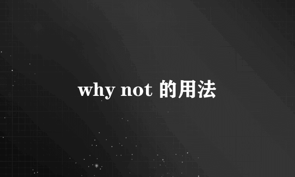 why not 的用法