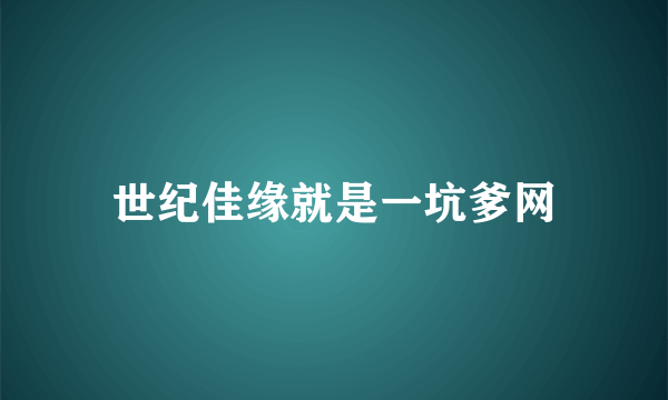 世纪佳缘就是一坑爹网