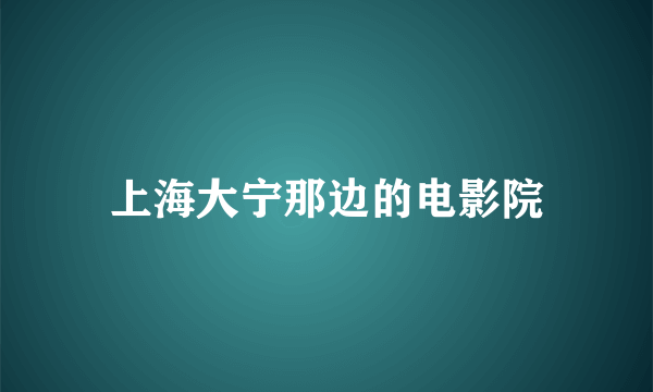 上海大宁那边的电影院