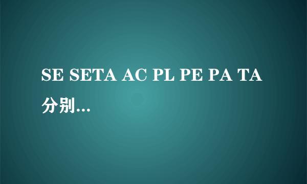 SE SETA AC PL PE PA TA 分别代表什么面料成分？