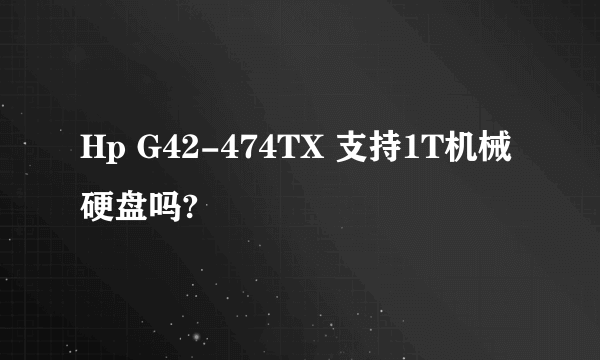 Hp G42-474TX 支持1T机械硬盘吗?