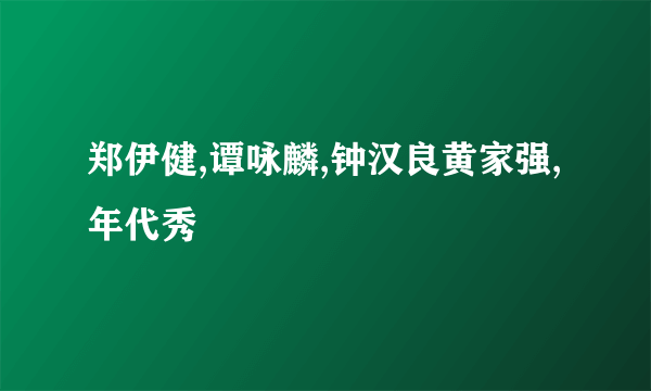 郑伊健,谭咏麟,钟汉良黄家强,年代秀