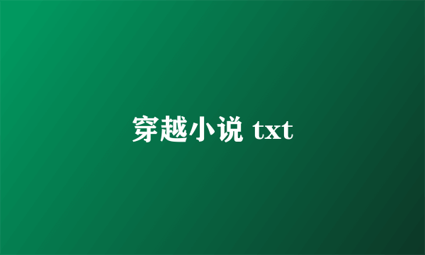 穿越小说 txt