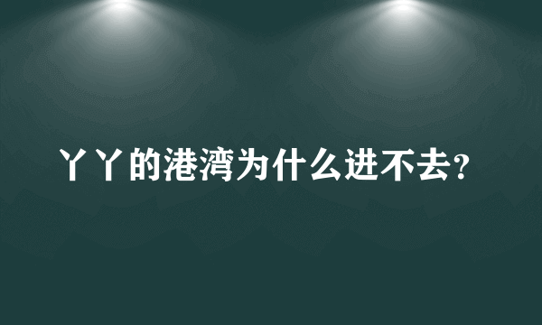 丫丫的港湾为什么进不去？