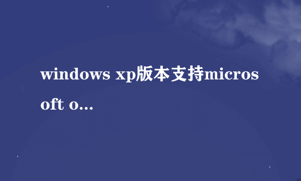 windows xp版本支持microsoft office2000版本吗？