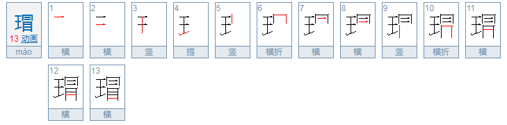 瑁这个字怎么读?