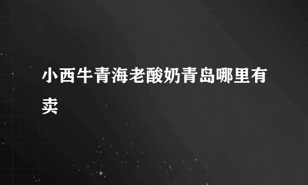 小西牛青海老酸奶青岛哪里有卖