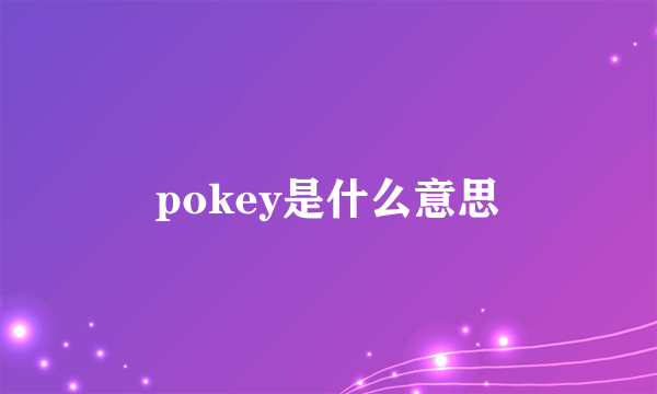 pokey是什么意思