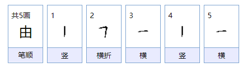 由的组词是什么？