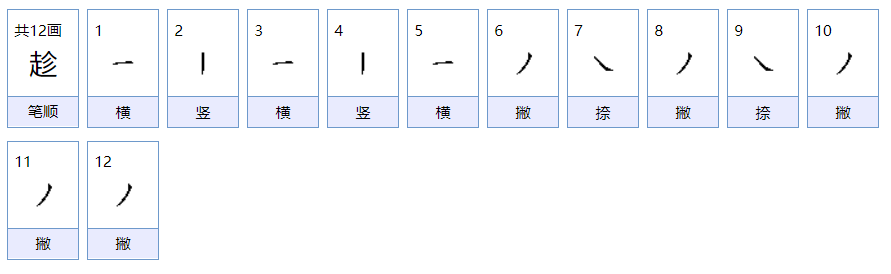 趁字怎么组词?