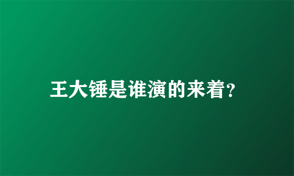 王大锤是谁演的来着？