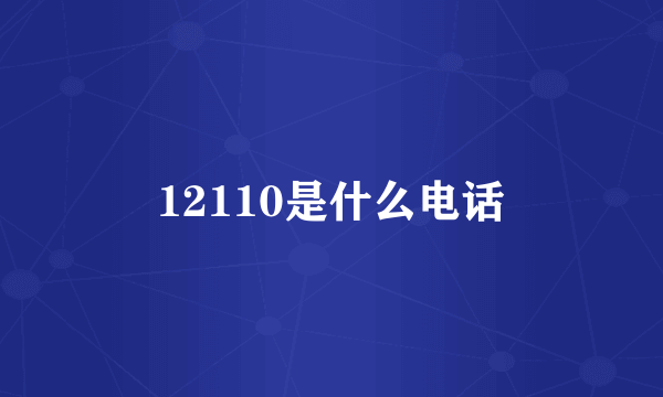 12110是什么电话