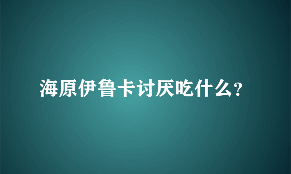 海原伊鲁卡讨厌吃什么？