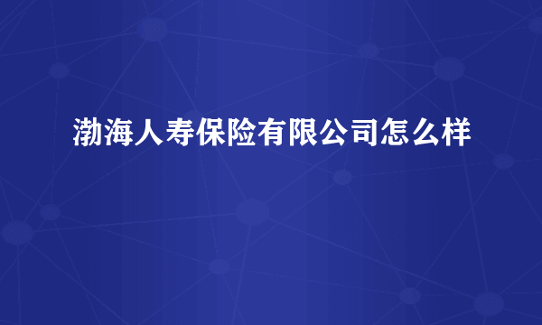 渤海人寿保险有限公司怎么样