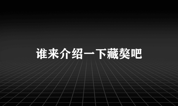 谁来介绍一下藏獒吧