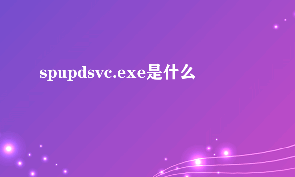 spupdsvc.exe是什么