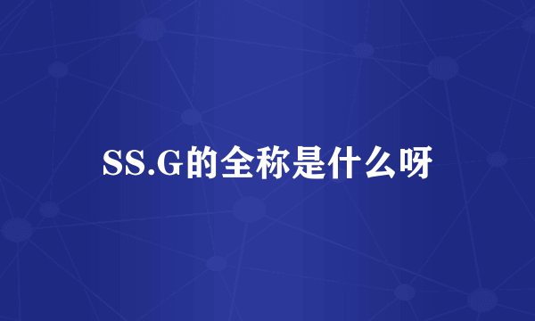 SS.G的全称是什么呀