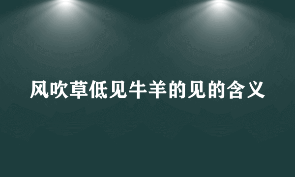 风吹草低见牛羊的见的含义