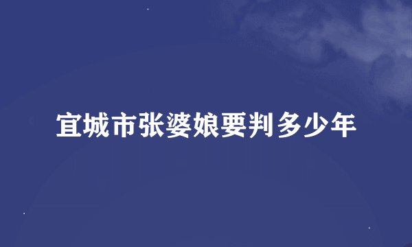 宜城市张婆娘要判多少年