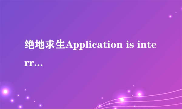 绝地求生Application is interrupted by external software