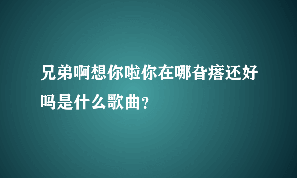 兄弟啊想你啦你在哪旮瘩还好吗是什么歌曲？