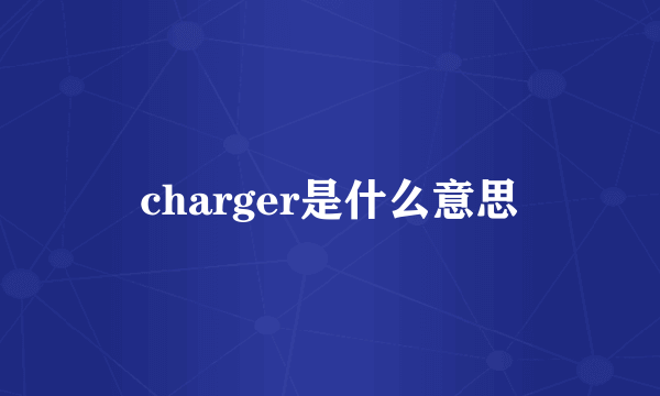 charger是什么意思