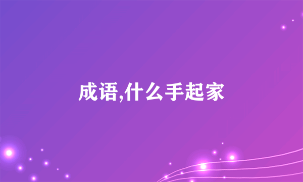 成语,什么手起家