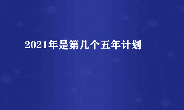 2021年是第几个五年计划