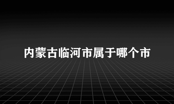 内蒙古临河市属于哪个市