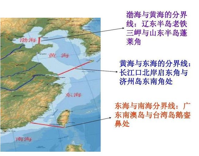 中国的四大海域分别是