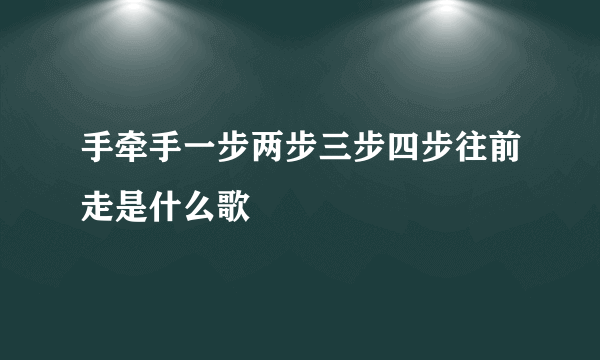 手牵手一步两步三步四步往前走是什么歌