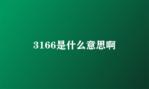 3166是什么意思啊