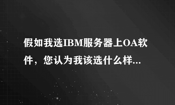 假如我选IBM服务器上OA软件，您认为我该选什么样的配置？